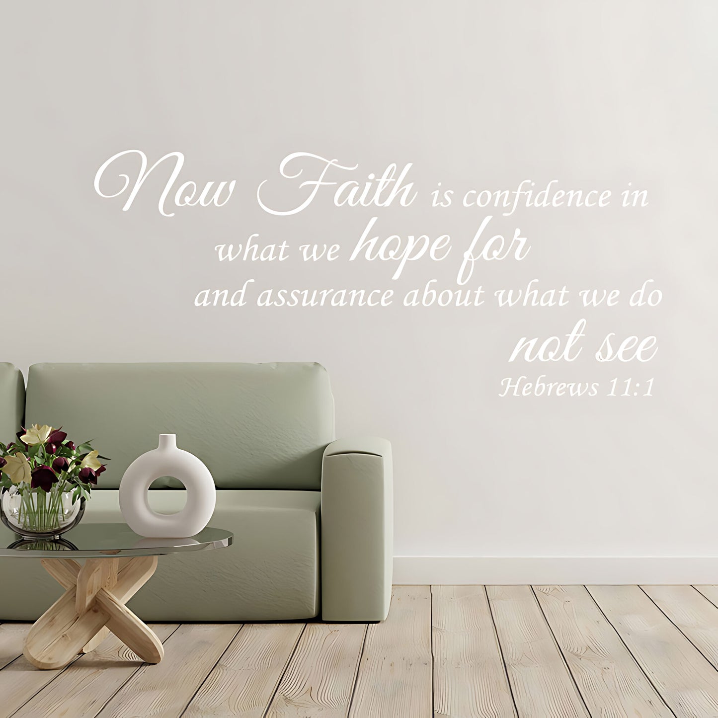 Faith Hope Love Wall Sticker - Bible Verse Decal