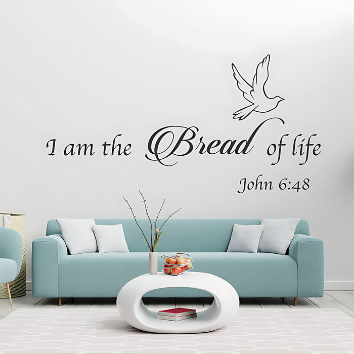 I Am the Bread of Life Vinyl Wall Art - Bible Quote Decals