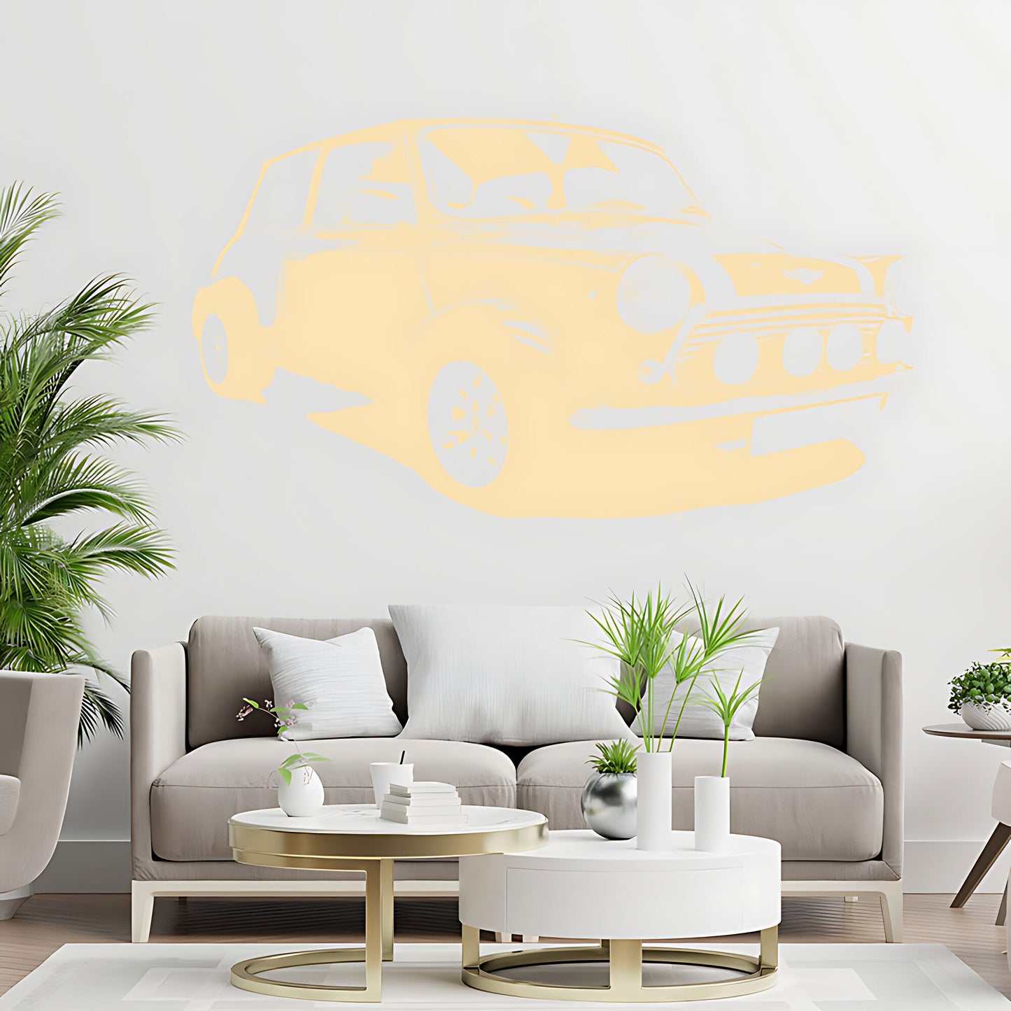 Mini Cooper Classic Wall Sticker - Garage Car Decal