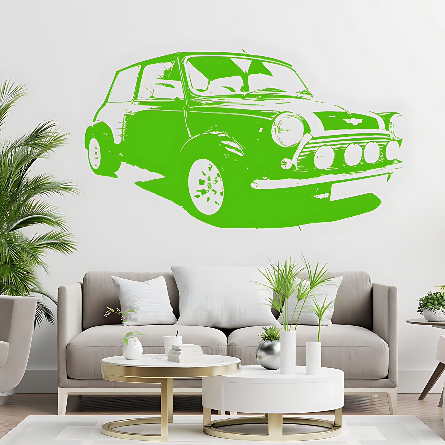 Mini Cooper Classic Wall Sticker - Garage Car Decal