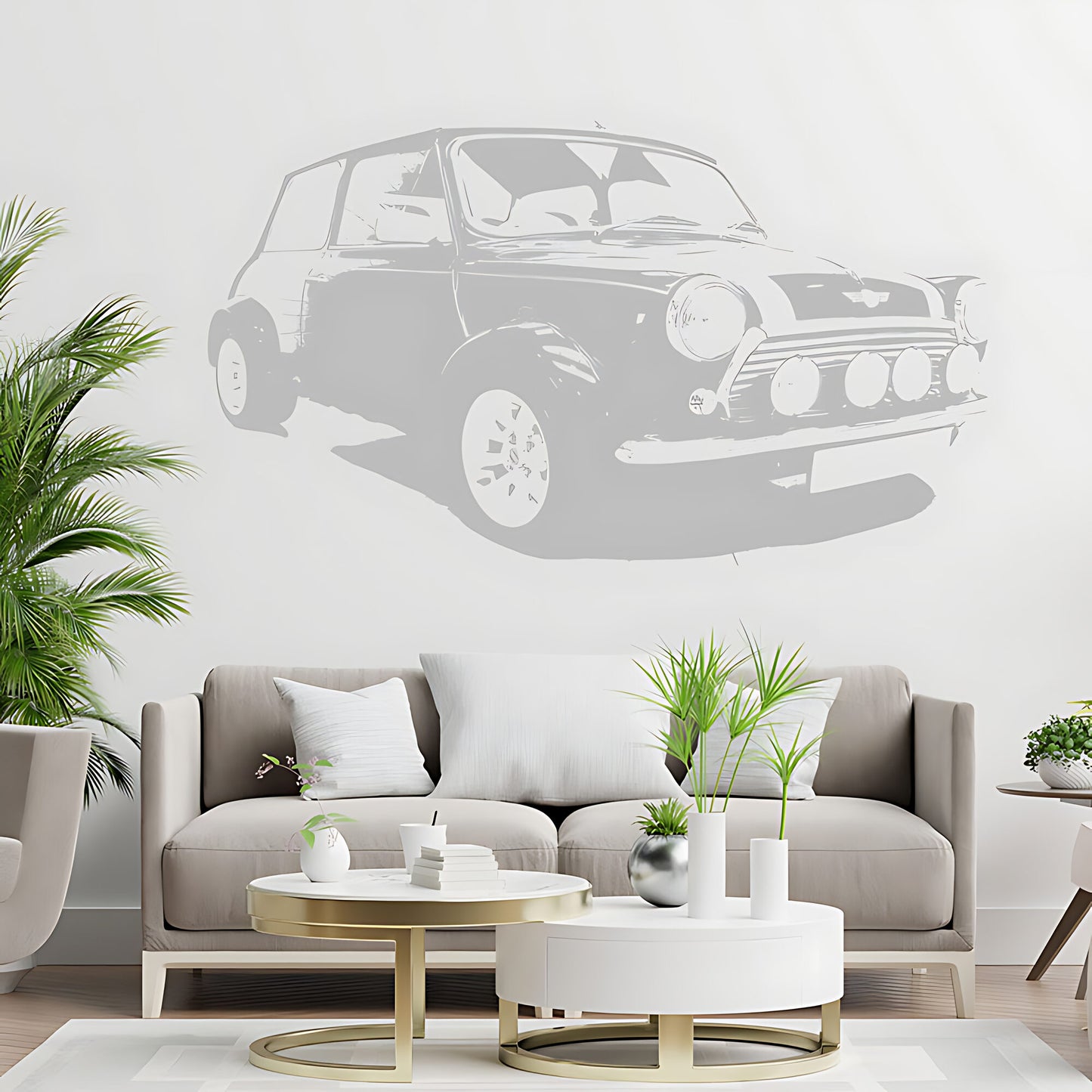 Mini Cooper Classic Wall Sticker - Garage Car Decal