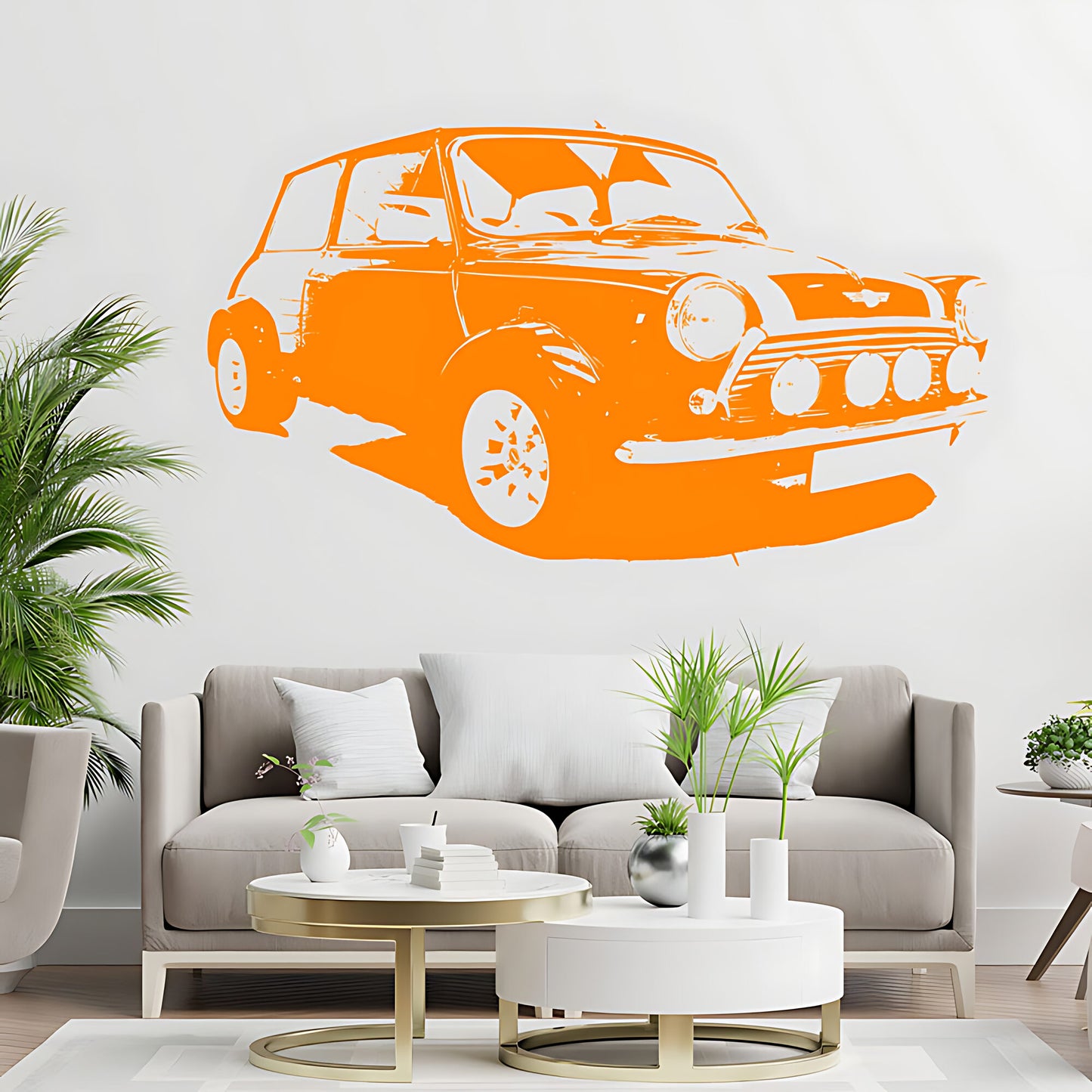Mini Cooper Classic Wall Sticker - Garage Car Decal