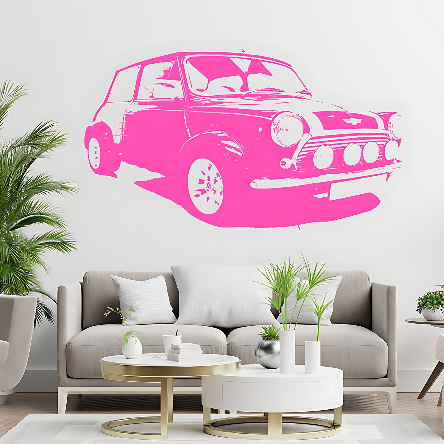 Mini Cooper Classic Wall Sticker - Garage Car Decal