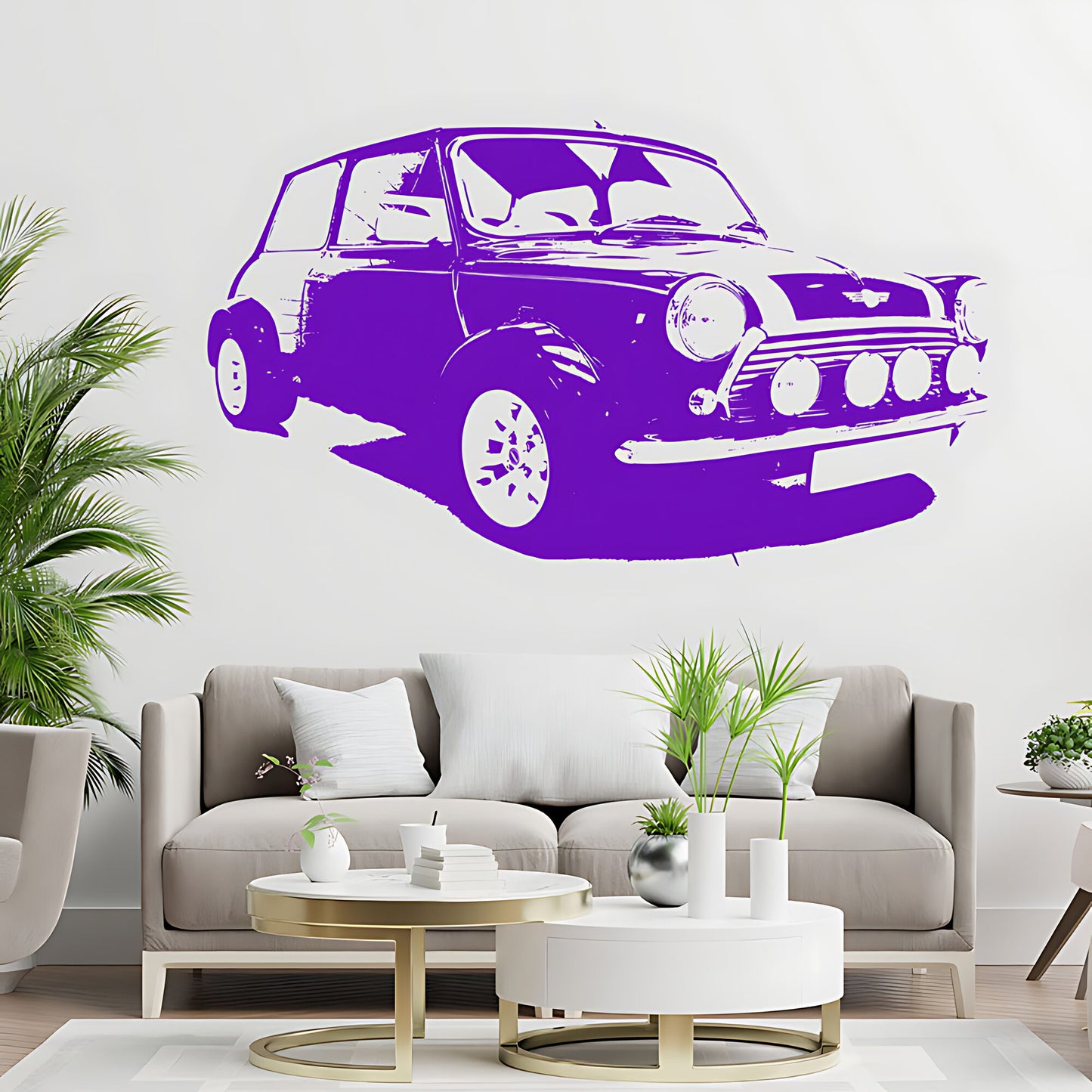 Mini Cooper Classic Wall Sticker - Garage Car Decal