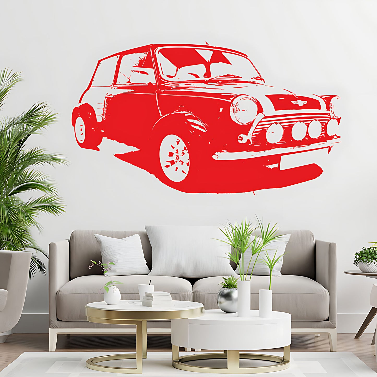 Mini Cooper Classic Wall Sticker - Garage Car Decal