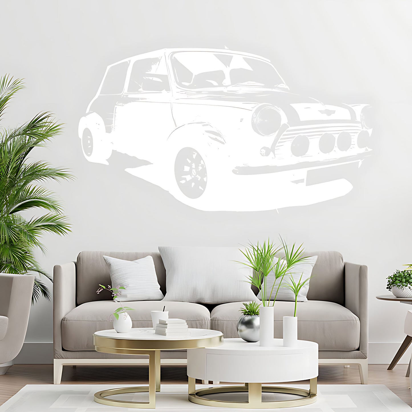 Mini Cooper Classic Wall Sticker - Garage Car Decal