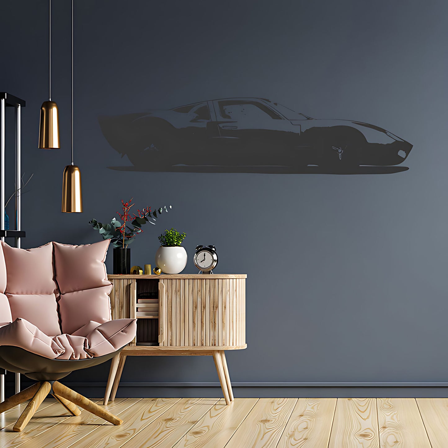 Ford GT40 Vinyl Wall Art Sticker - Ideal for Boys Bedroom or Garage