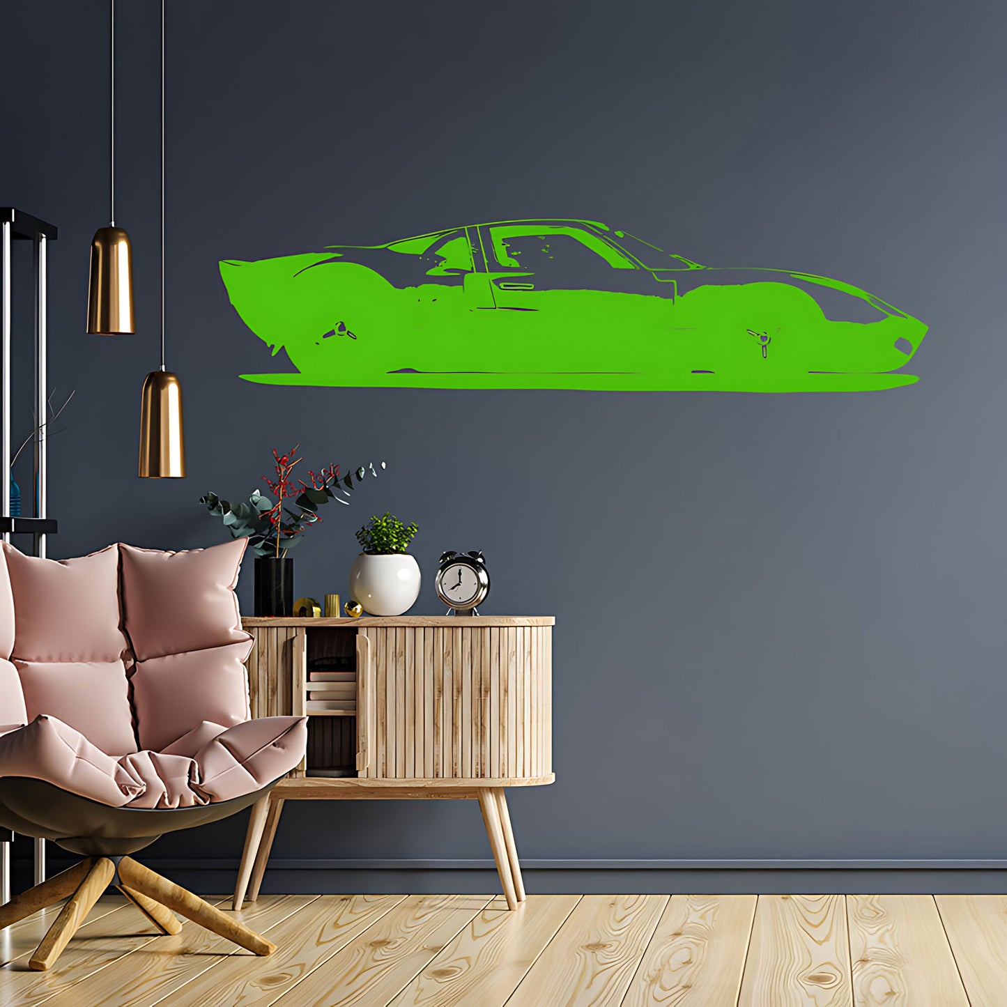 Ford GT40 Vinyl Wall Art Sticker - Ideal for Boys Bedroom or Garage