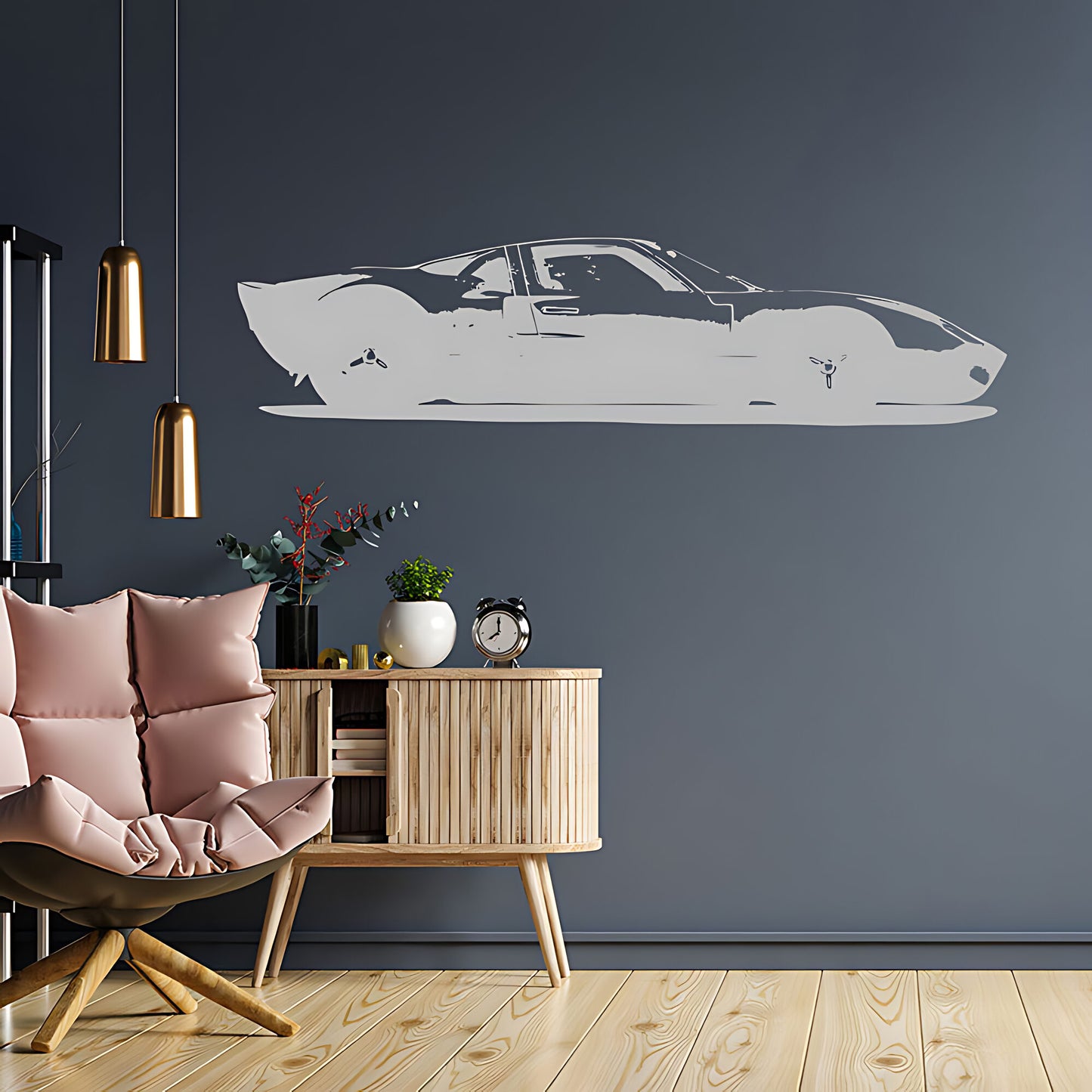 Ford GT40 Vinyl Wall Art Sticker - Ideal for Boys Bedroom or Garage