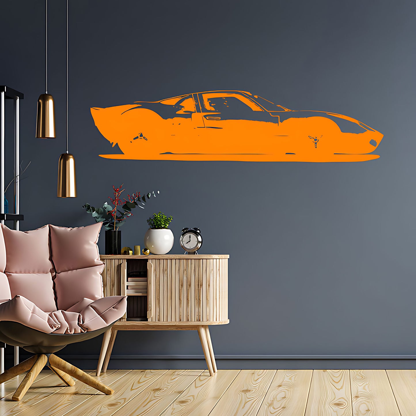 Ford GT40 Vinyl Wall Art Sticker - Ideal for Boys Bedroom or Garage