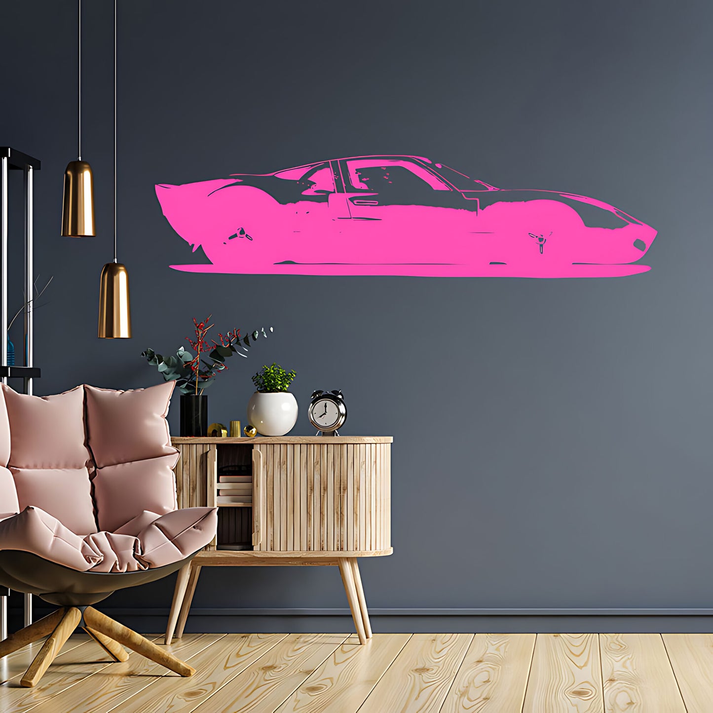 Ford GT40 Vinyl Wall Art Sticker - Ideal for Boys Bedroom or Garage