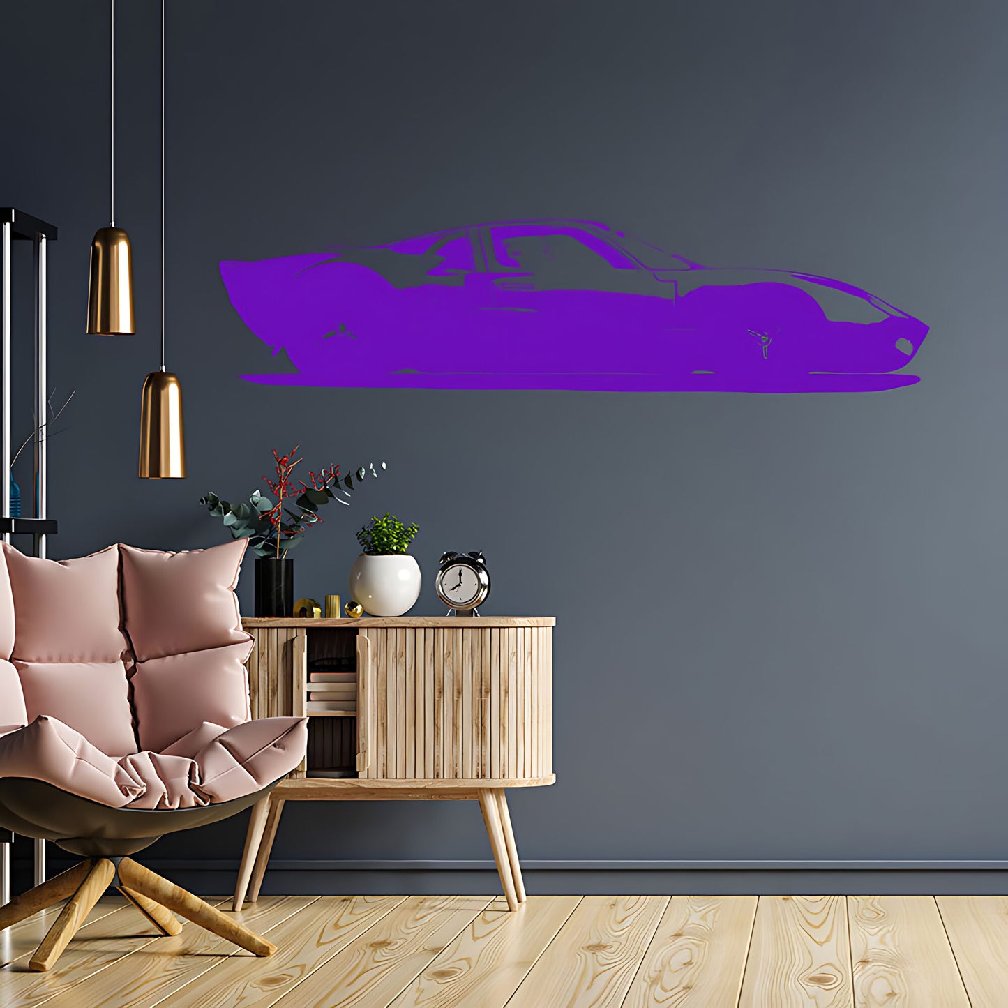 Ford GT40 Vinyl Wall Art Sticker - Ideal for Boys Bedroom or Garage