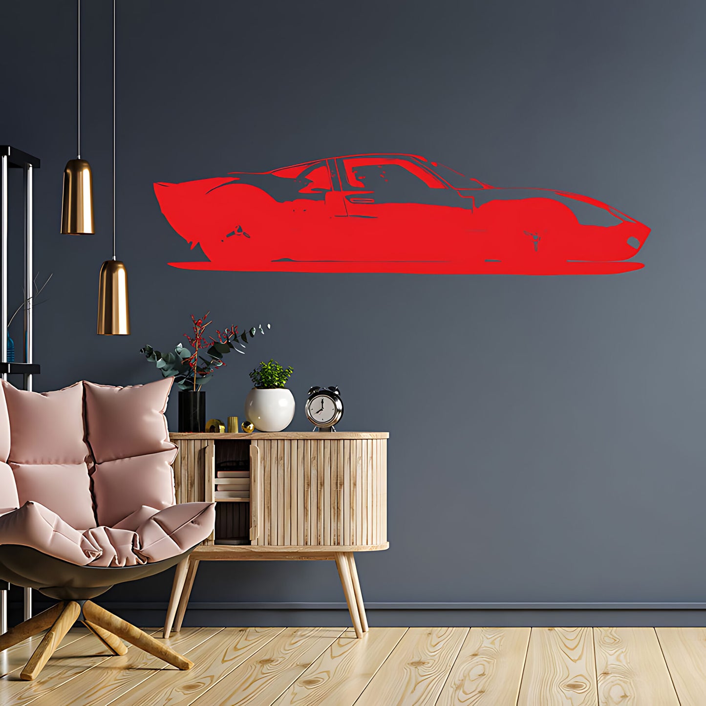 Ford GT40 Vinyl Wall Art Sticker - Ideal for Boys Bedroom or Garage