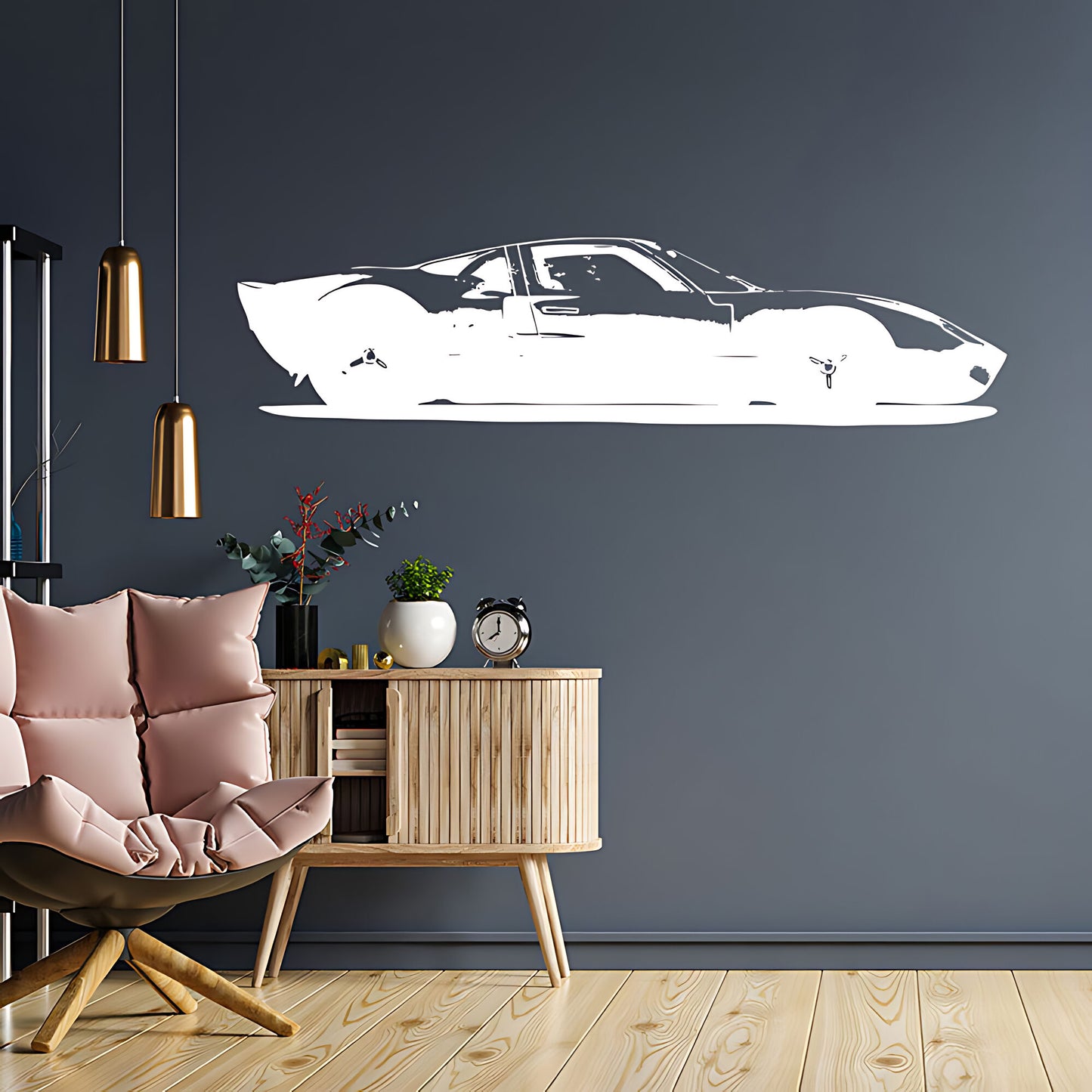 Ford GT40 Vinyl Wall Art Sticker - Ideal for Boys Bedroom or Garage