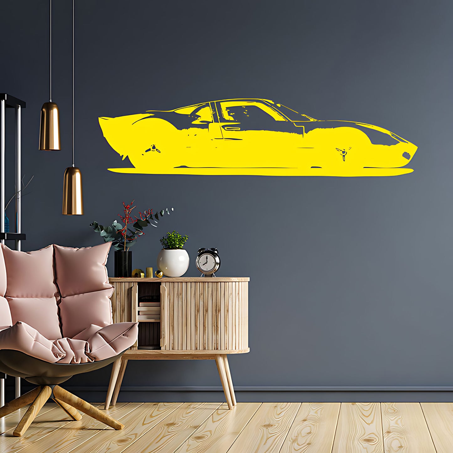 Ford GT40 Vinyl Wall Art Sticker - Ideal for Boys Bedroom or Garage