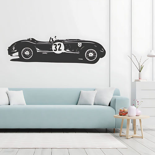Jaguar C-Type Classic Car Wall Sticker ‚Äì Garage & Bedroom Vinyl Decal