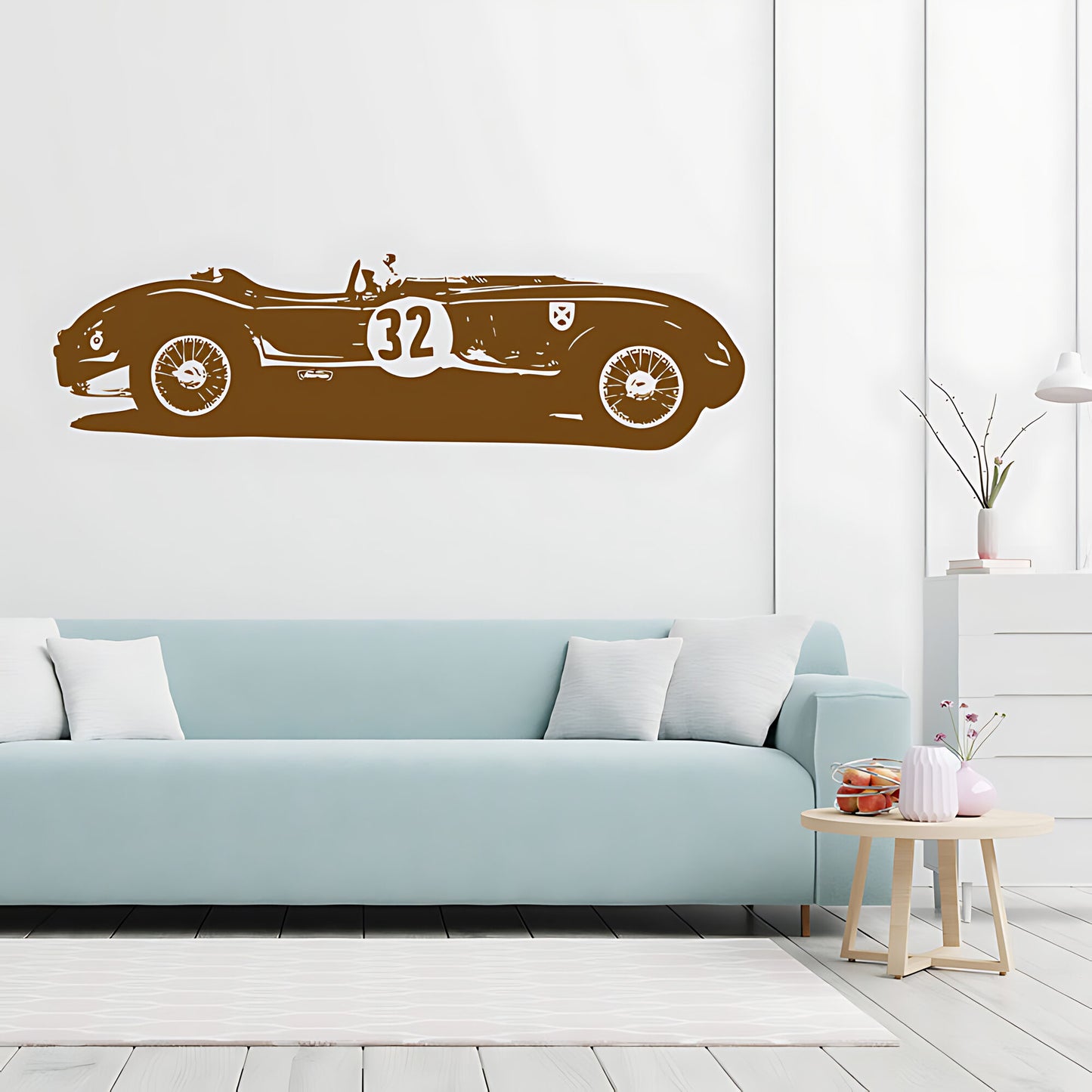 Jaguar C-Type Classic Car Wall Sticker – Garage & Bedroom Vinyl Decal