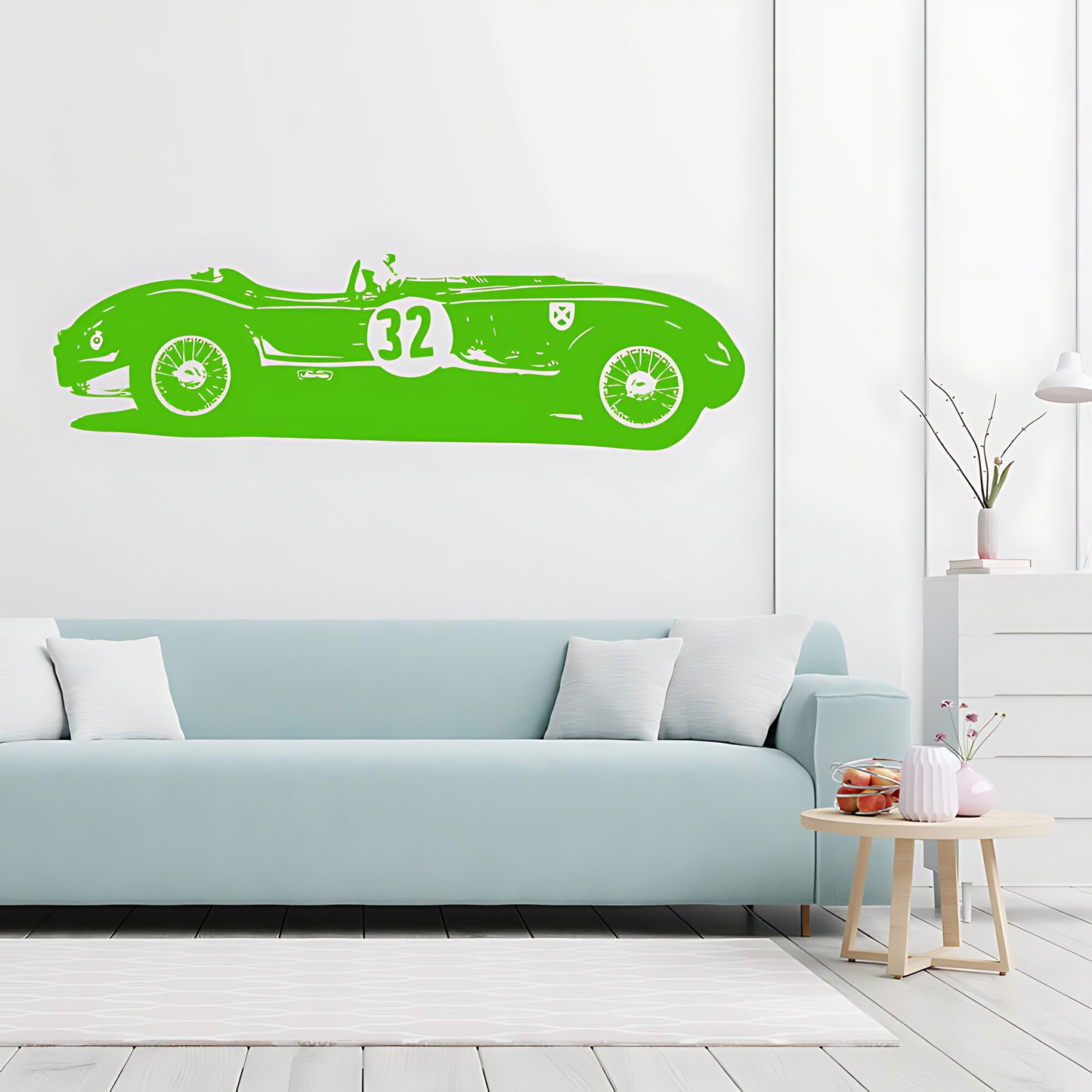 Jaguar C-Type Classic Car Wall Sticker – Garage & Bedroom Vinyl Decal