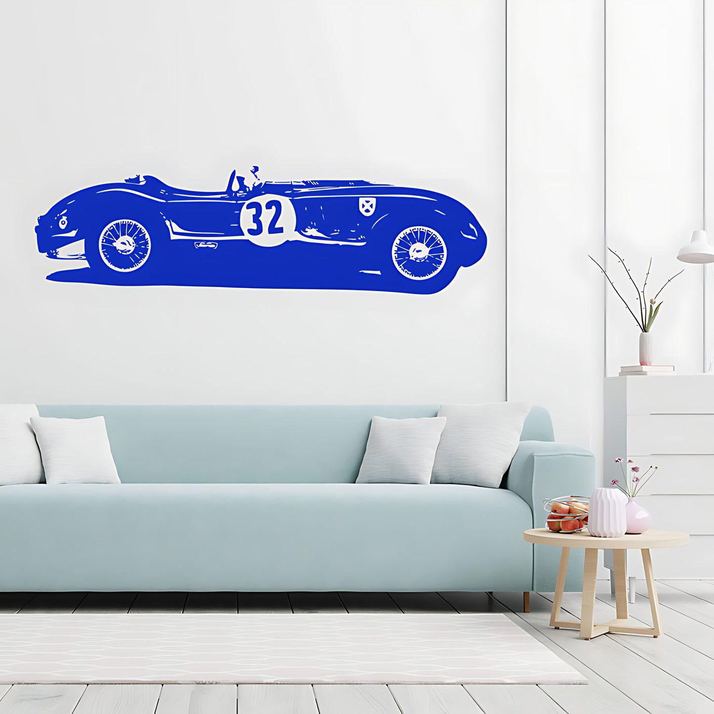 Jaguar C-Type Classic Car Wall Sticker – Garage & Bedroom Vinyl Decal