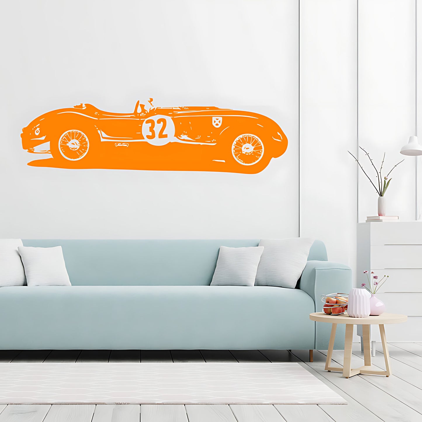 Jaguar C-Type Classic Car Wall Sticker – Garage & Bedroom Vinyl Decal