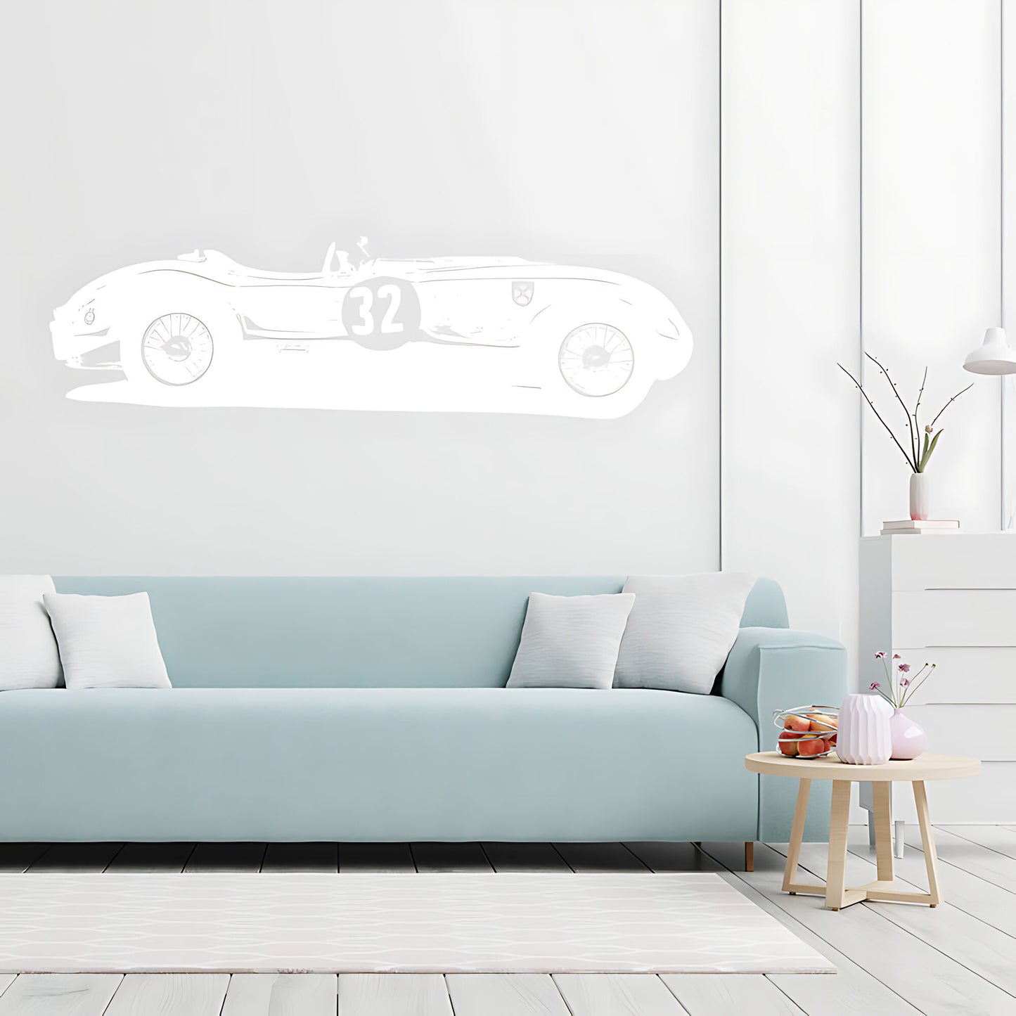 Jaguar C-Type Classic Car Wall Sticker – Garage & Bedroom Vinyl Decal