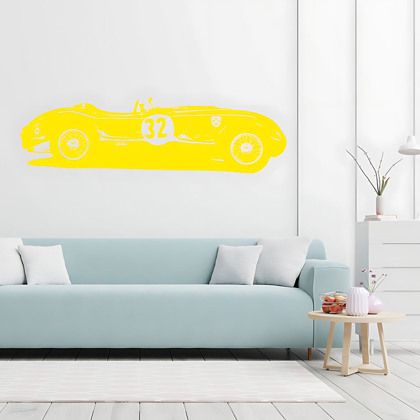 Jaguar C-Type Classic Car Wall Sticker – Garage & Bedroom Vinyl Decal