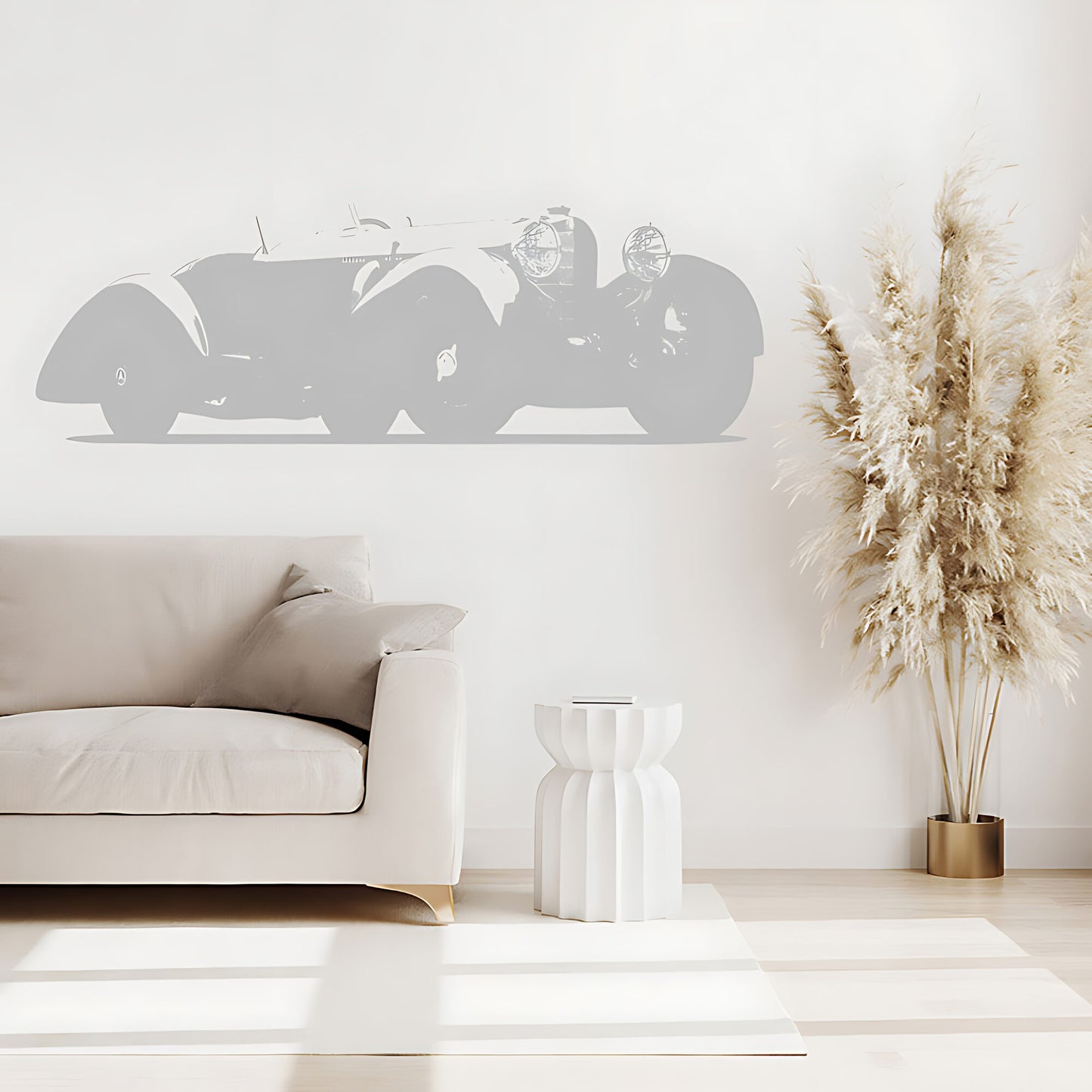 Mercedes Benz SSK Classic Car Wall Sticker – Vintage Silhouette Decal