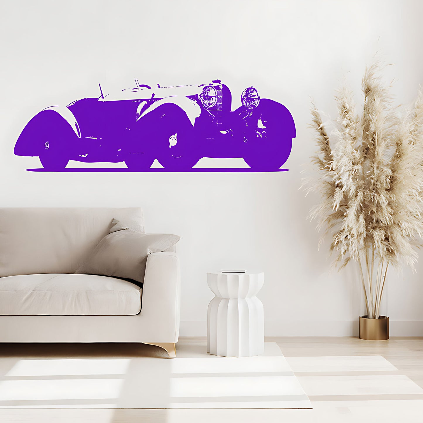 Mercedes Benz SSK Classic Car Wall Sticker – Vintage Silhouette Decal