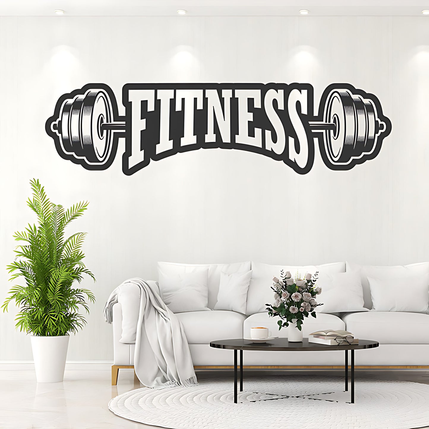 Fitness Weight Lifting Gym Wall Sticker Art Decor