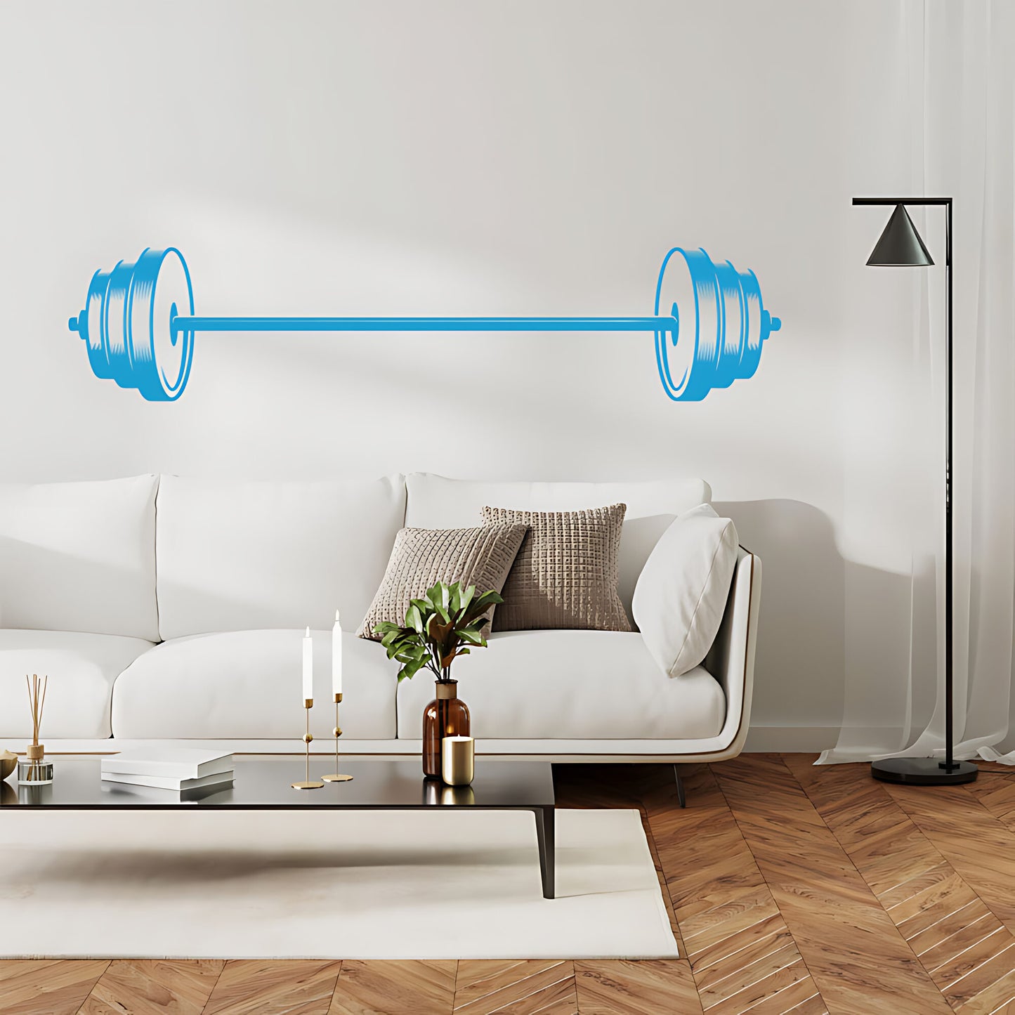 Fitness Weight Lifting Gym Weights Wall Sticker Art Decor