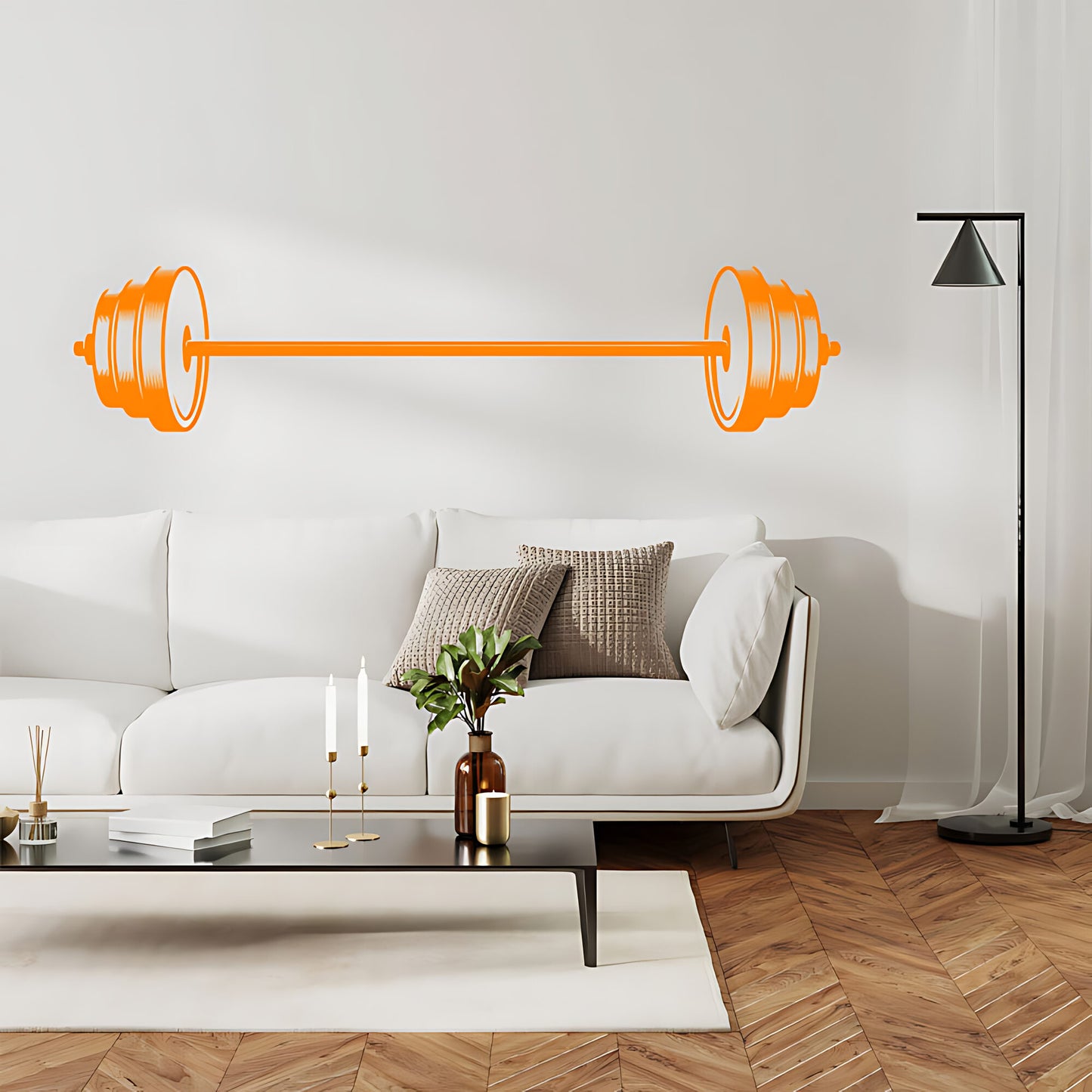 Fitness Weight Lifting Gym Weights Wall Sticker Art Decor