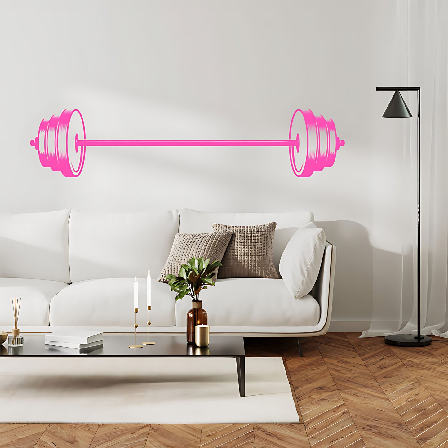 Fitness Weight Lifting Gym Weights Wall Sticker Art Decor