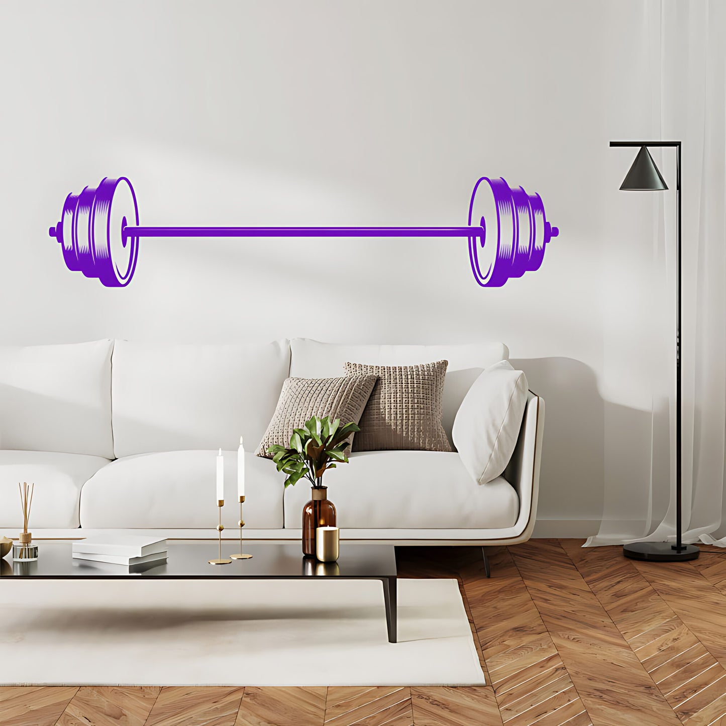 Fitness Weight Lifting Gym Weights Wall Sticker Art Decor
