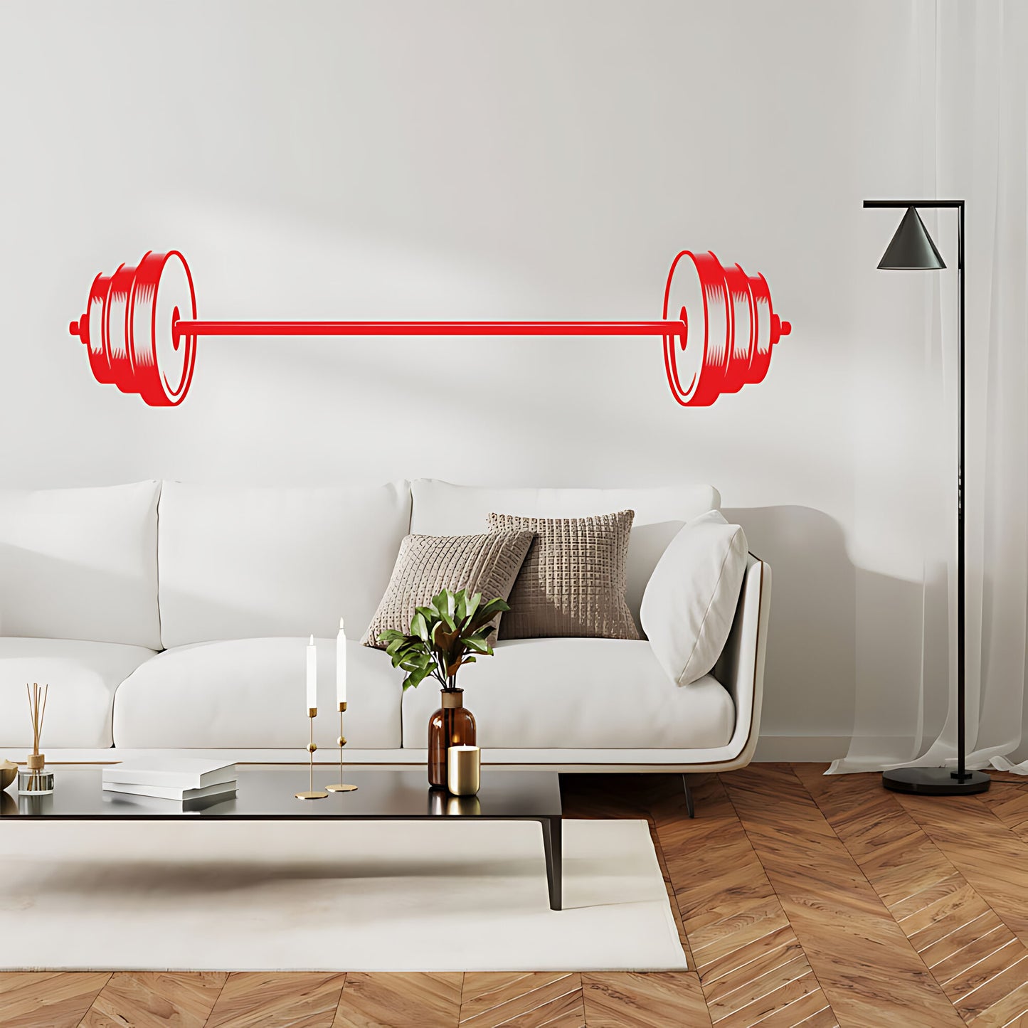 Fitness Weight Lifting Gym Weights Wall Sticker Art Decor
