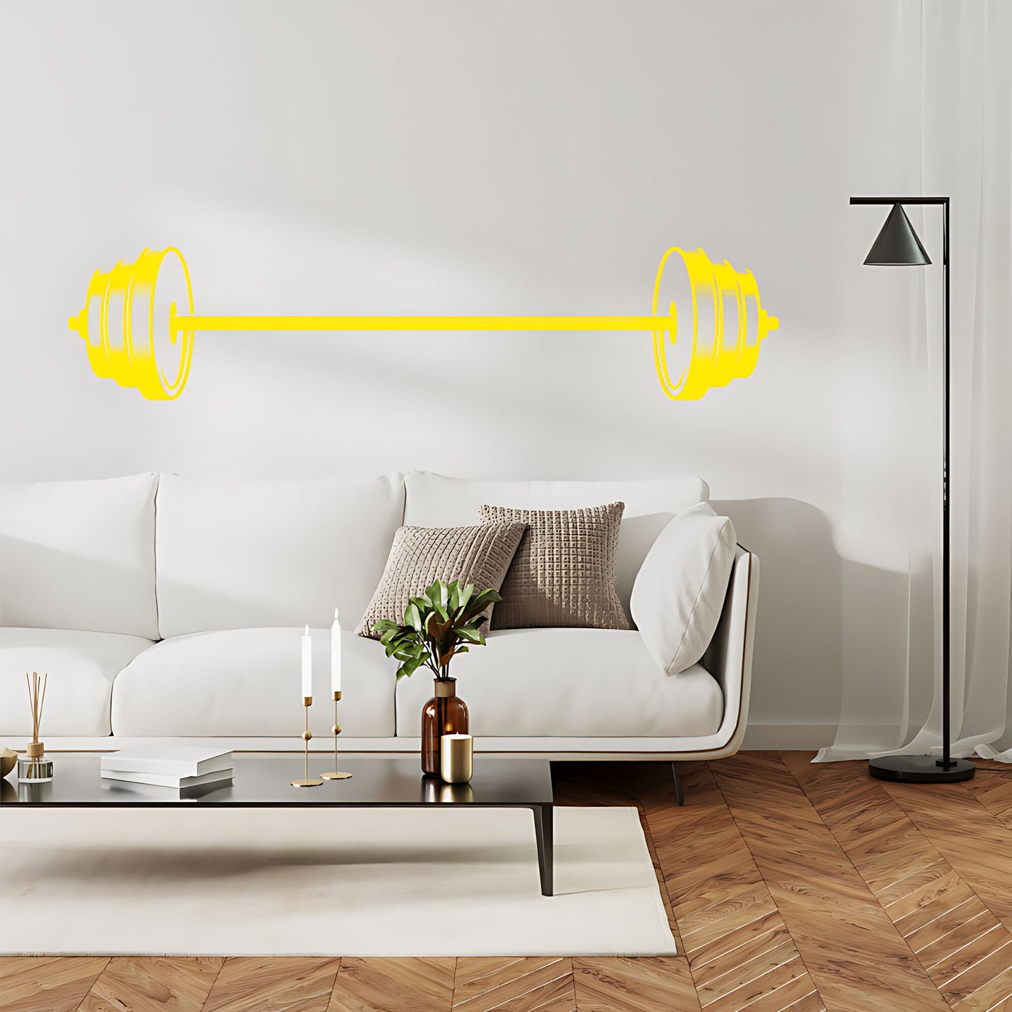 Fitness Weight Lifting Gym Weights Wall Sticker Art Decor
