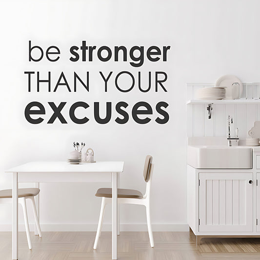 Be Stronger Gym Motivational Quote Wall Sticker Art Decor