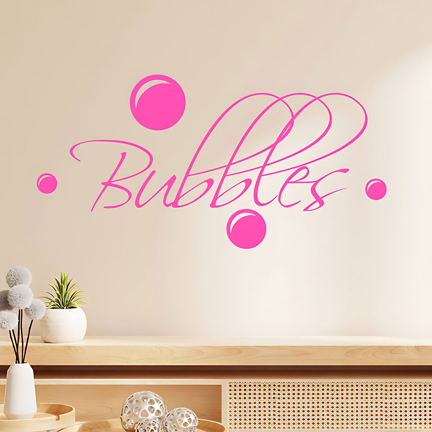 Bubbles Bathroom Wall Sticker Art Decal Quote