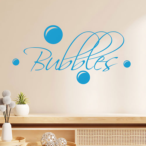 Bubbles Bathroom Wall Sticker Art Decal Quote