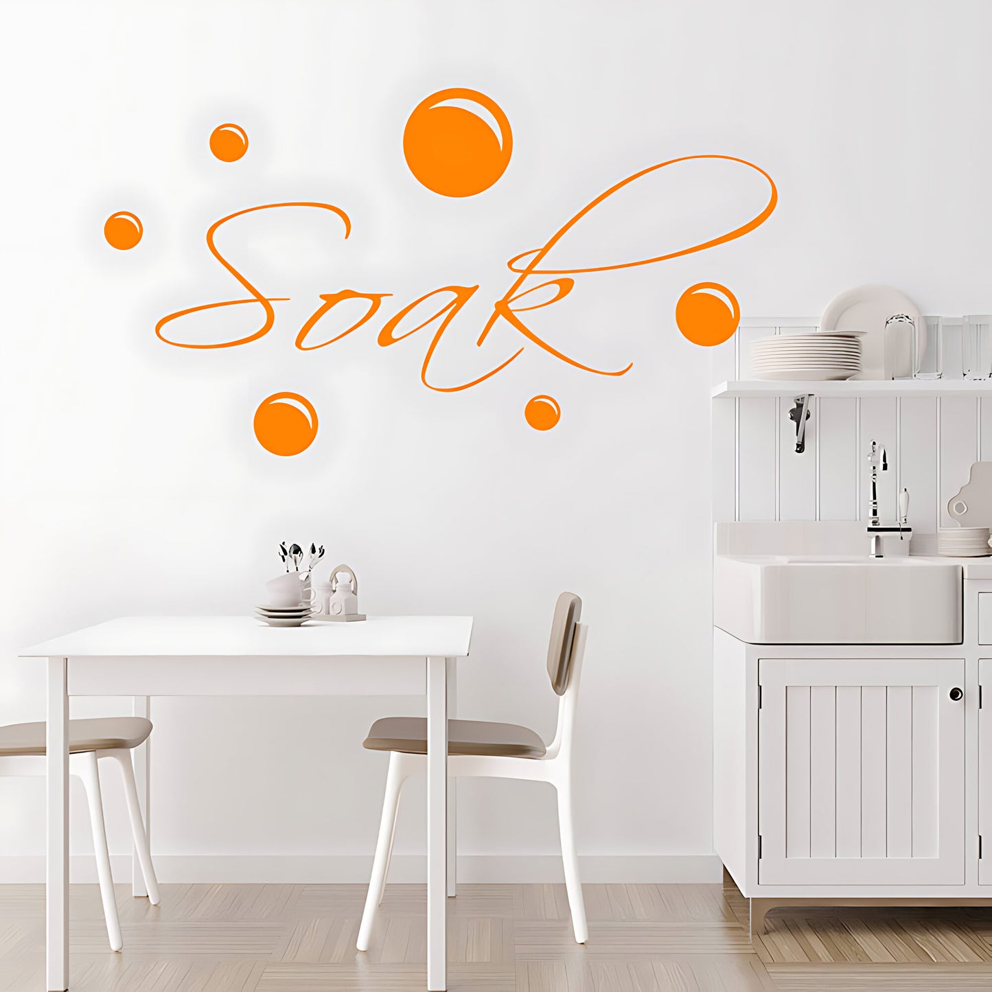 Soak and Bubbles Bathroom Wall Sticker Art Decal Quote