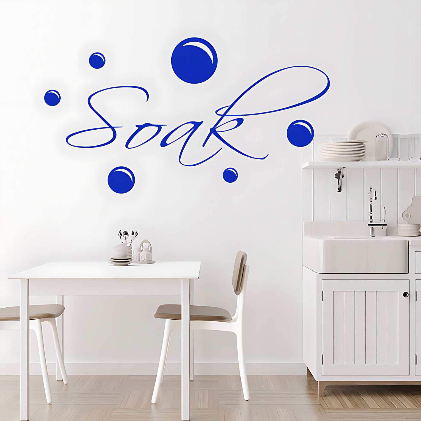 Soak and Bubbles Bathroom Wall Sticker Art Decal Quote