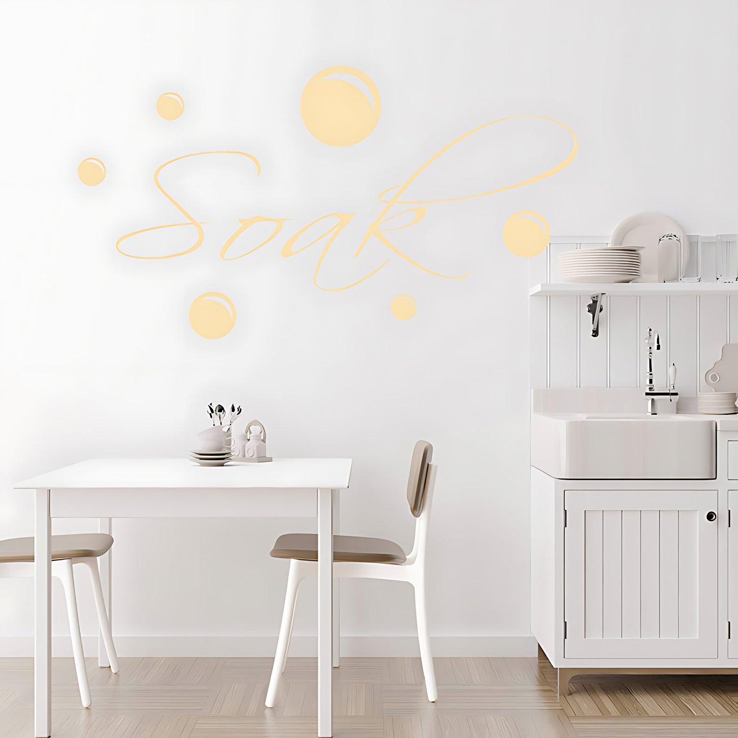 Soak and Bubbles Bathroom Wall Sticker Art Decal Quote