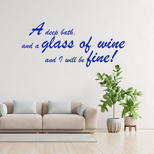 Deep Bath Bathroom Wall Sticker Art Decal Quote