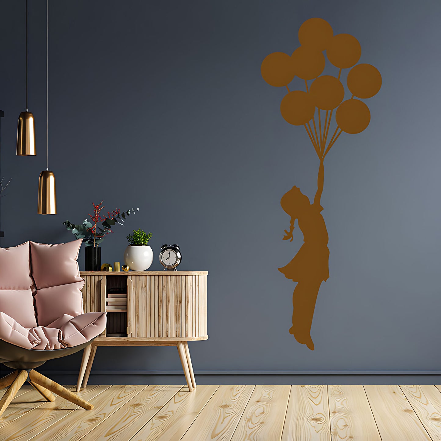 Balloon Girl 2 Wall Art Sticker Decals - Banksy Style