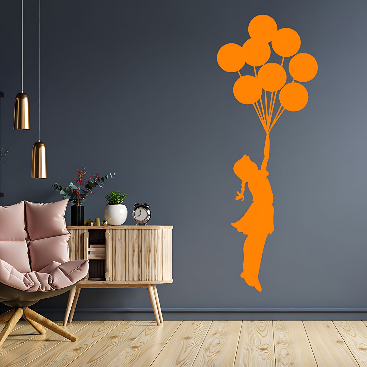 Balloon Girl 2 Wall Art Sticker Decals - Banksy Style