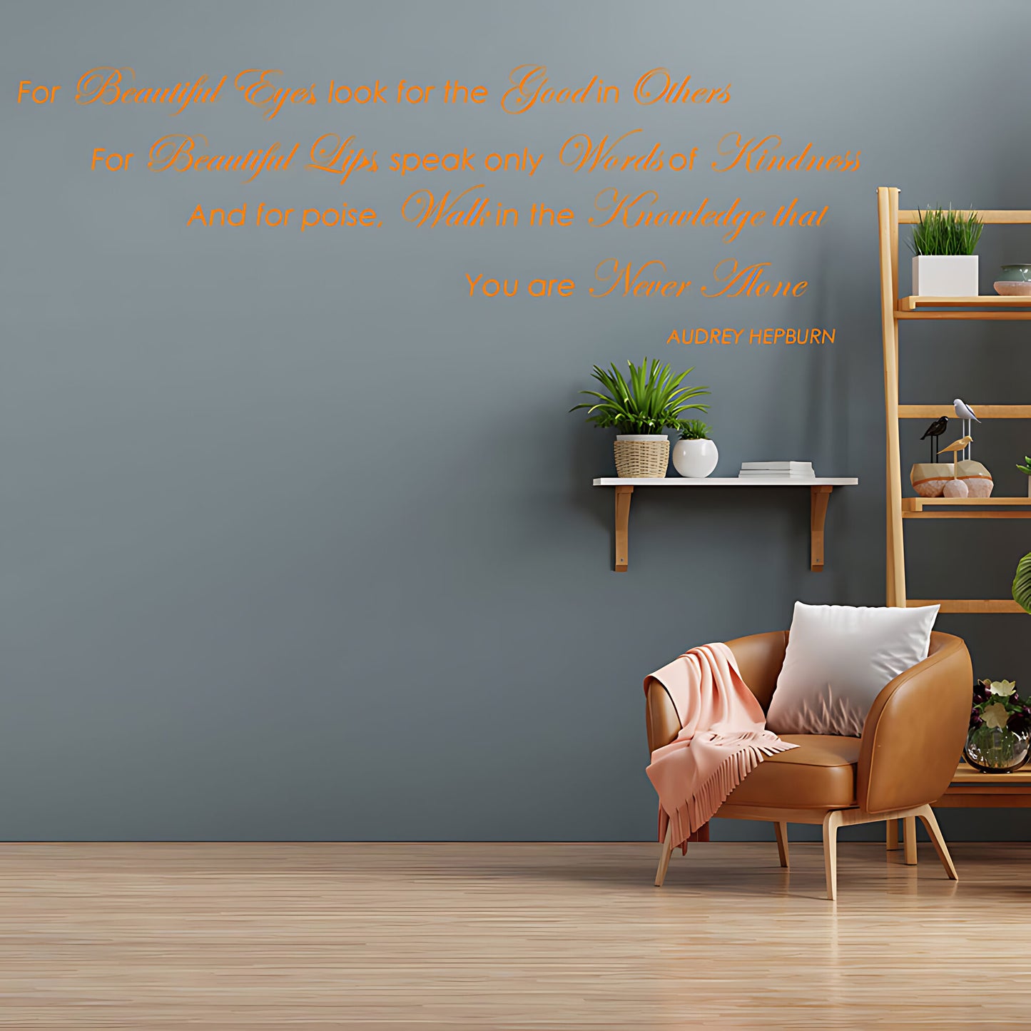 Audrey Hepburn Eye Wall Sticker - Inspirational Quote Decal