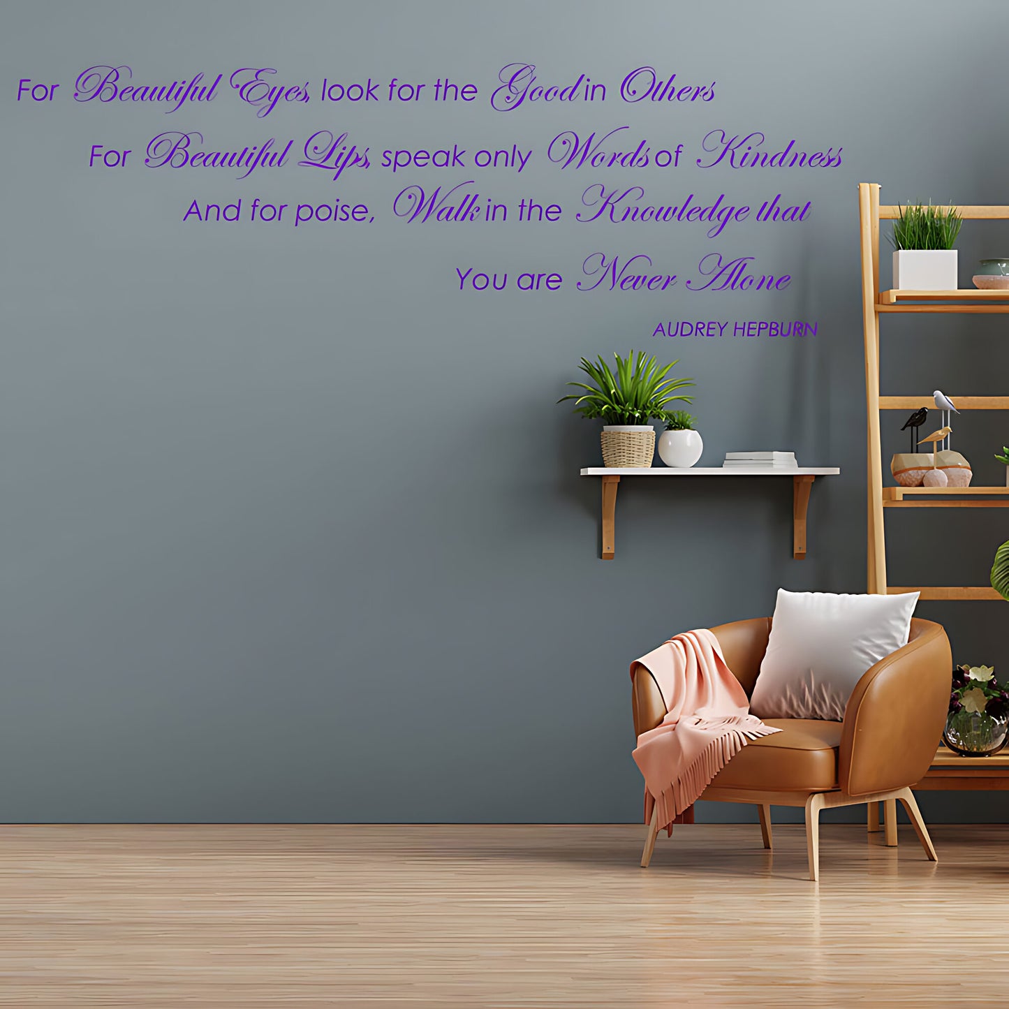Audrey Hepburn Eye Wall Sticker - Inspirational Quote Decal