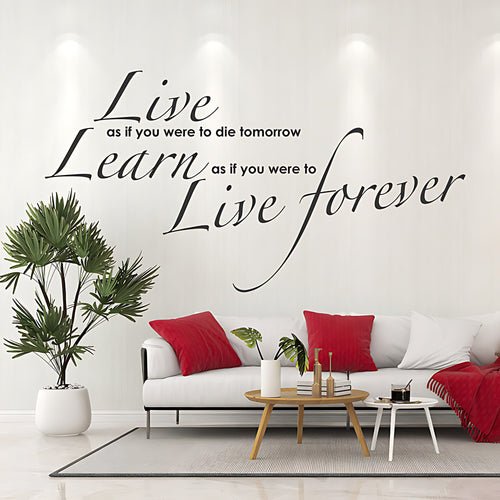 Live Forever Wall Sticker - Inspirational Quote Decal