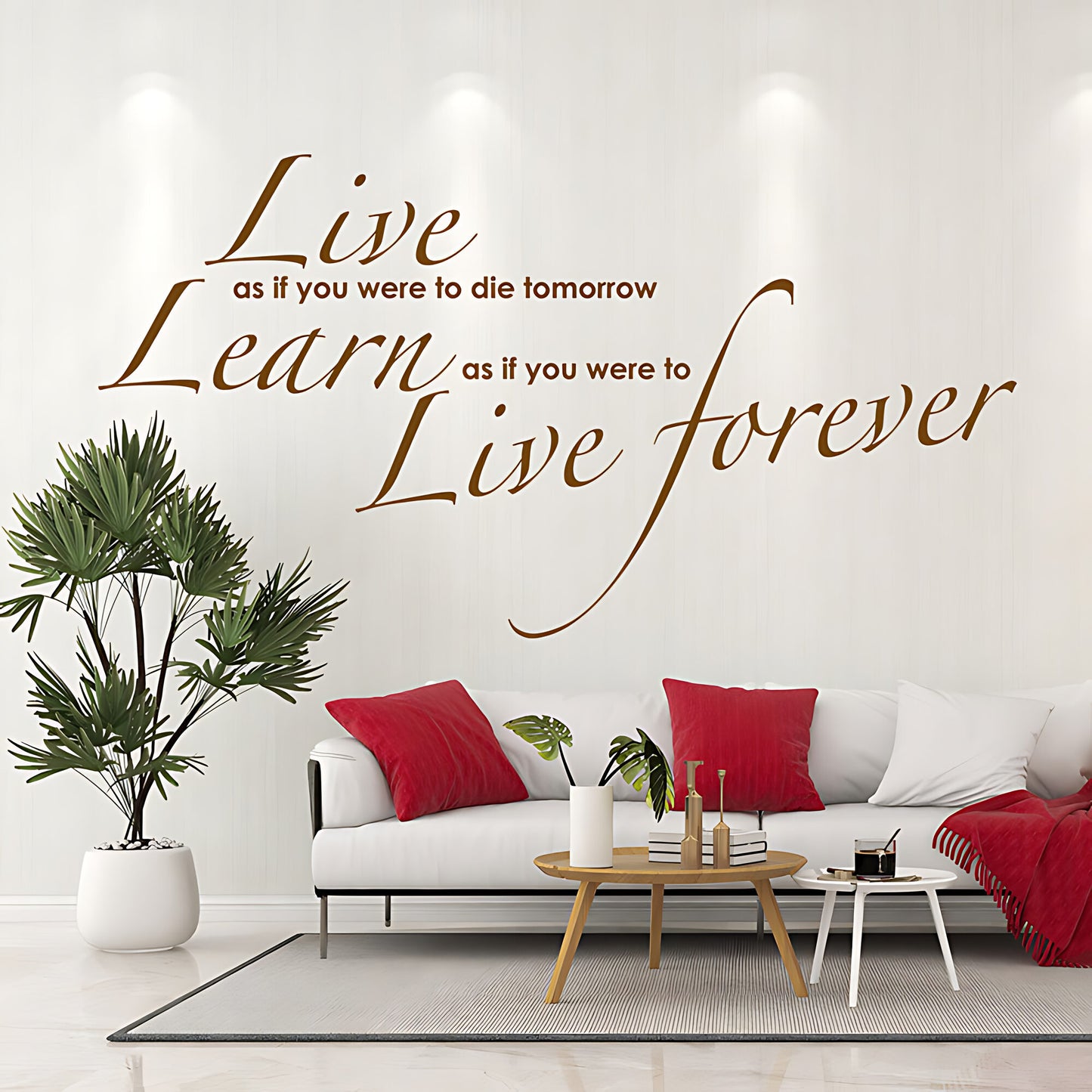 Live Forever Wall Sticker - Inspirational Quote Decal