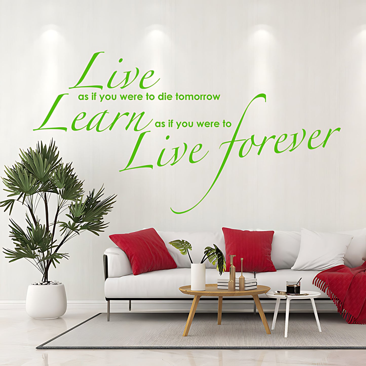 Live Forever Wall Sticker - Inspirational Quote Decal