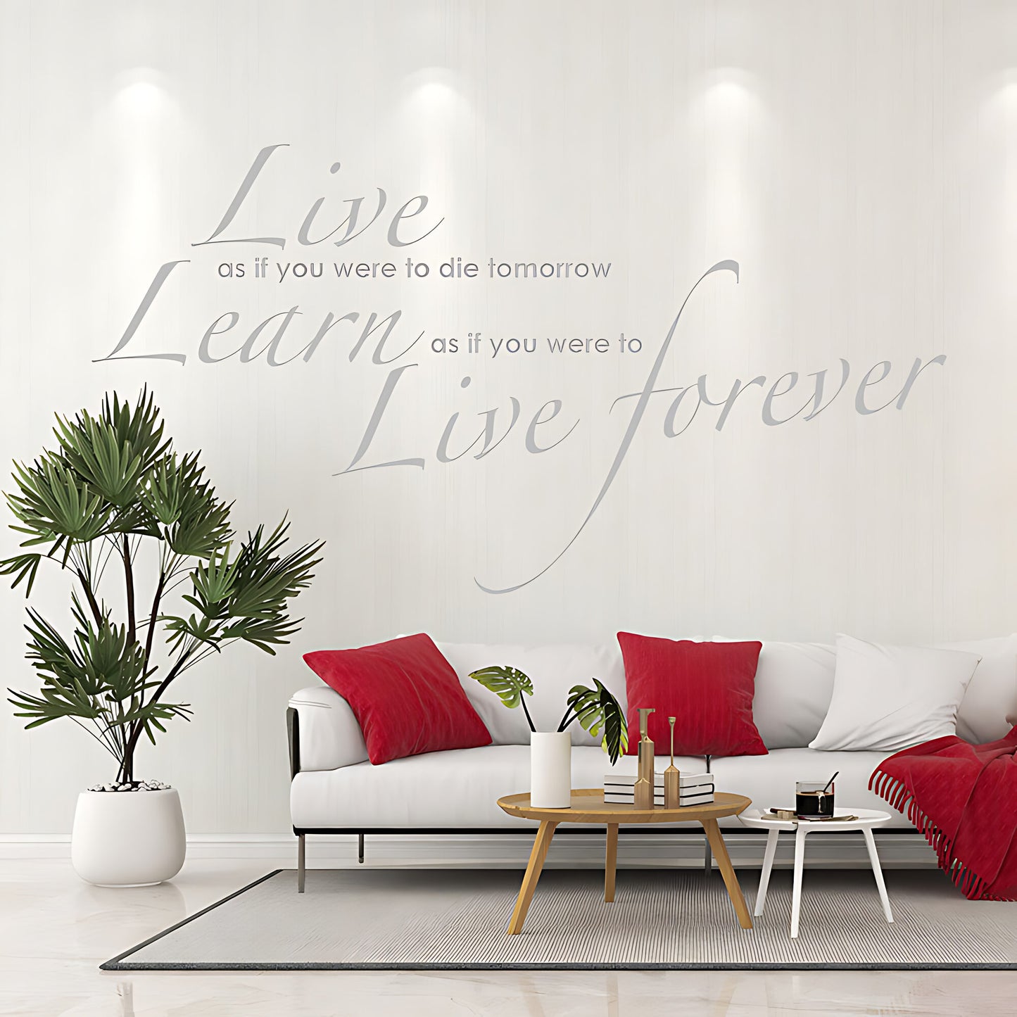 Live Forever Wall Sticker - Inspirational Quote Decal